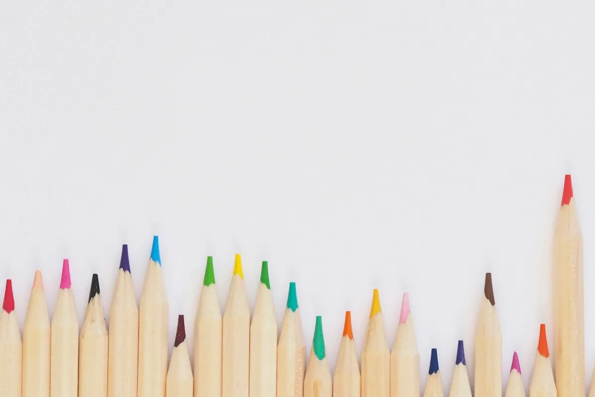 Pencils and design tools on a desk